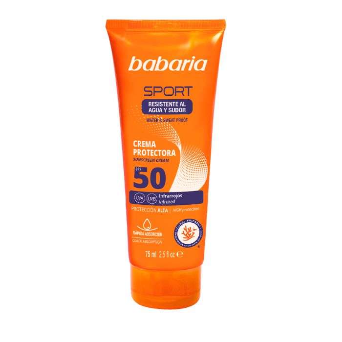babaria-babaria-sport-creme-solaire-spf-50-absorption-rapide-75ml-cremes-solaires.jpg BABARIA SPORT CREME SOLAIRE SPF 50 ABSORPTION RAPIDE 75ML – Image 1