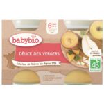 BABYBIO PETIT POT DELICE DES VERGERS 6 MOIS + 2X 130 G