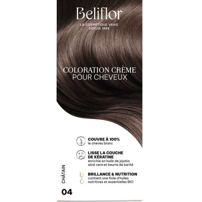 beliflor-beliflor-coloration-cheveux-04-chatain-135ml-coloration.jpg BELIFLOR COLORATION CHEVEUX 04 CHATAIN 135ML – Image 1