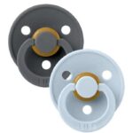BIBS SET DE 2 SUCETTES IRON BABY BLEU 6-12 MOIS