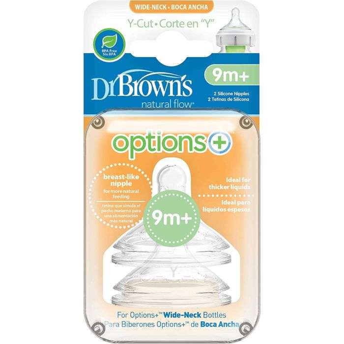 dr-browns-dr-browns-options-tetine-cole-large-pack-de-2-corte-en-y-9-mois-tetines.jpg DR BROWNS OPTIONS+ TETINE COLE LARGE PACK DE 2 CORTE EN Y 9 MOIS + – Image 1