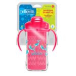 DR BROWNS TASSE THERMOS ROSE AVEC PAILLE 12 MOIS PLUS 300 ML