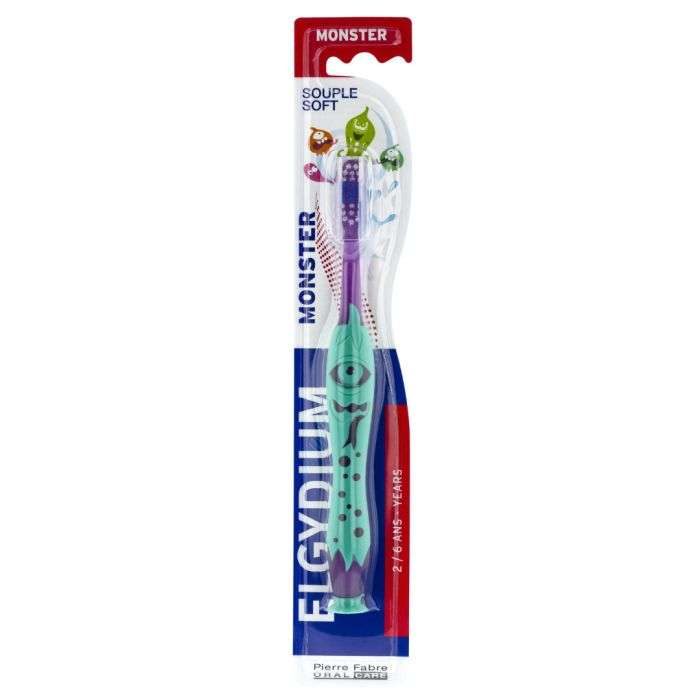 elgydium-elgydium-brosse-a-dents-monster-souple-2-6-ans-brosses-a-dents-enfants.jpg ELGYDIUM BROSSE A DENTS MONSTER SOUPLE 2-6 ANS – Image 1