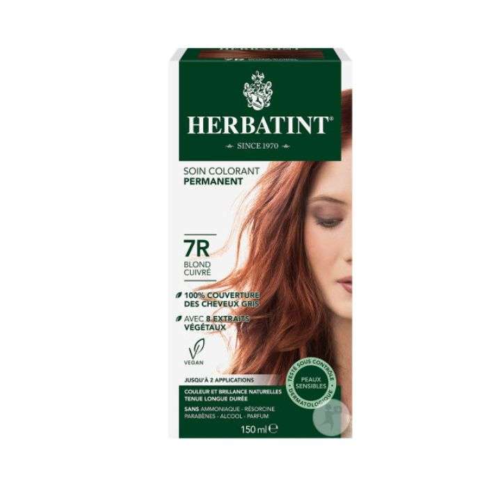 herbatint-soin-colorant-permanent-7r-blond-cuivre-150-ml.jpg HERBATINT SOIN COLORANT PERMANENT 7R BLOND CUIVRE 150 ML – Image 1