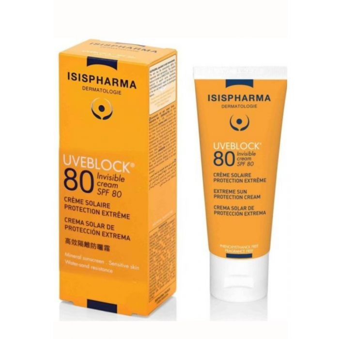 isispharma-isispharma-uveblock-80-creme-invisible-40-ml-cremes.jpg ISISPHARMA UVEBLOCK 80 CREME INVISIBLE 40 ML – Image 1