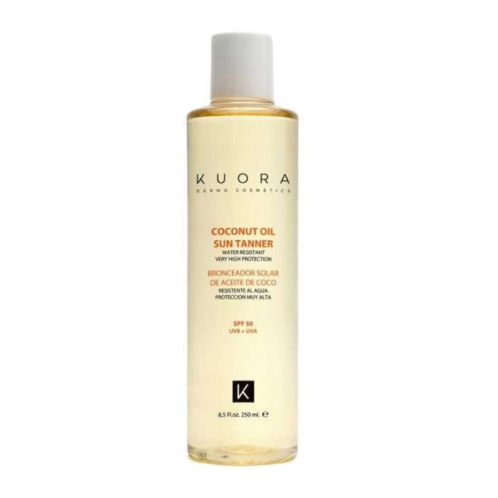 kuora-coconut-oil-sun-tanner-spf50-250ml.jpg KUORA COCONUT OIL SUN TANNER SPF50 250ML – Image 1