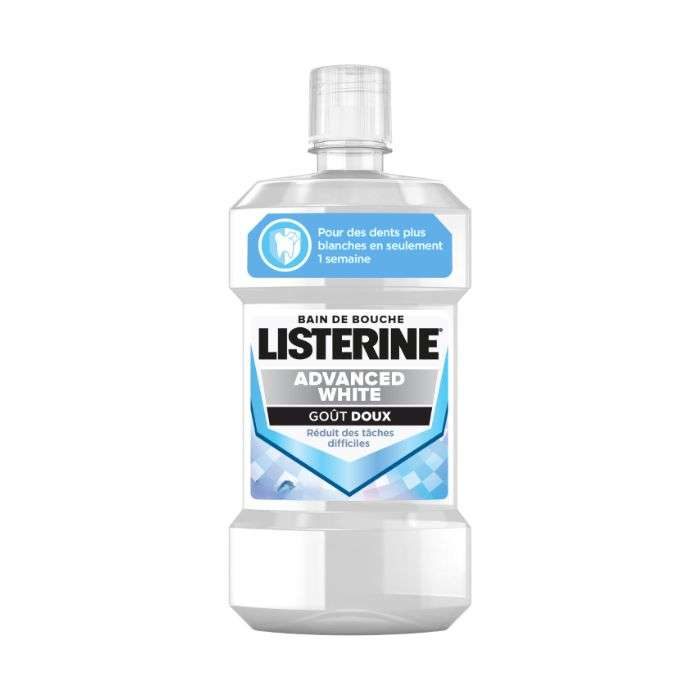 listerine-bain-de-bouche-advanced-white-gout-doux-250-ml.jpg LISTERINE BAIN DE BOUCHE ADVANCED WHITE GOUT DOUX 250 ML – Image 1