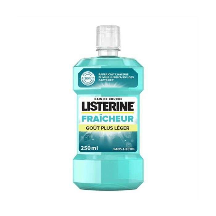 listerine-bain-de-bouche-fraicheur-gout-plus-leger-250-ml.jpg LISTERINE BAIN DE BOUCHE FRAICHEUR GOUT PLUS LEGER 250 ML – Image 1