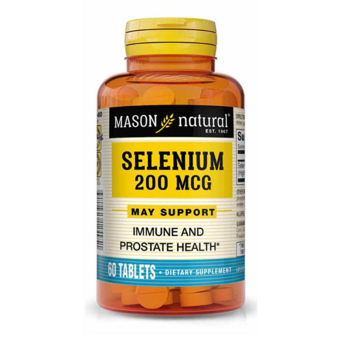 mason-natural-mason-natural-selenium-200-mcg-60-comprimes-trouble-urinaire-et-prostate.jpg MASON NATURAL SELENIUM 200 MCG 60 COMPRIMES – Image 1