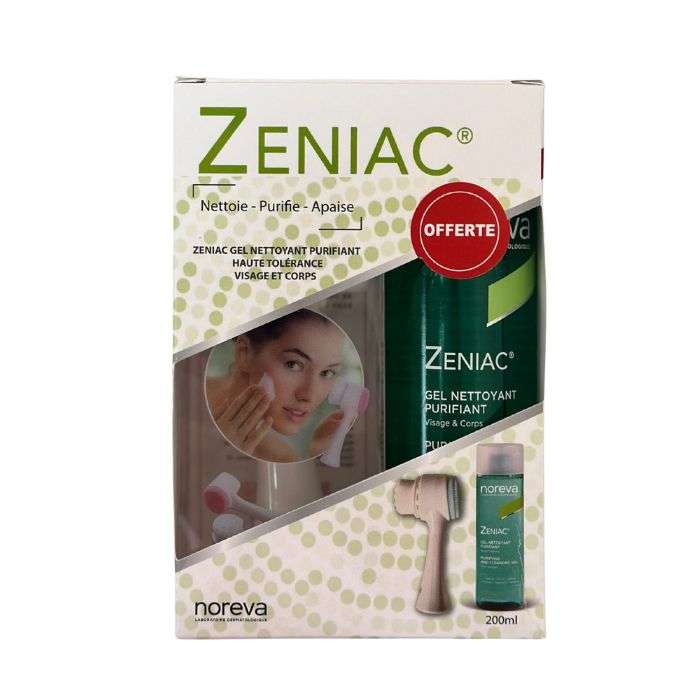 noreva-pack-zeniac-gel-nettoyant-purifiant-200ml-haute-tolerance-visage-et-corps-200ml-brosse-de-nettoyage-offerte.jpg NOREVA PACK ZENIAC GEL NETTOYANT PURIFIANT 200ML HAUTE TOLERANCE VISAGE ET CORPS 200ML + BROSSE DE NETTOYAGE OFFERTE – Image 1