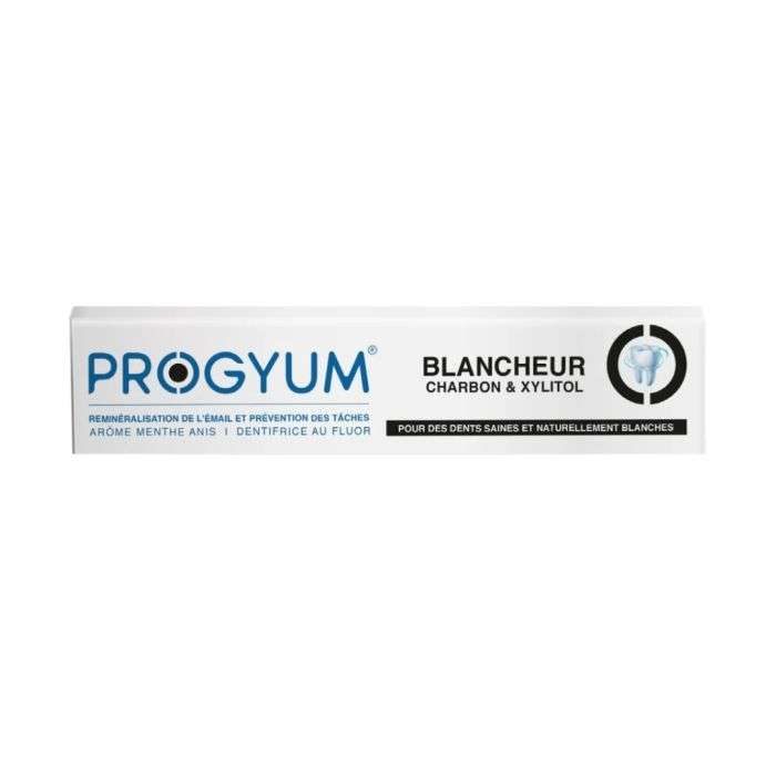 progyum-dentifice-soin-blancheur-charbon-et-xylitol-75-ml.jpg PROGYUM DENTIFICE SOIN BLANCHEUR CHARBON ET XYLITOL 75 ML – Image 1