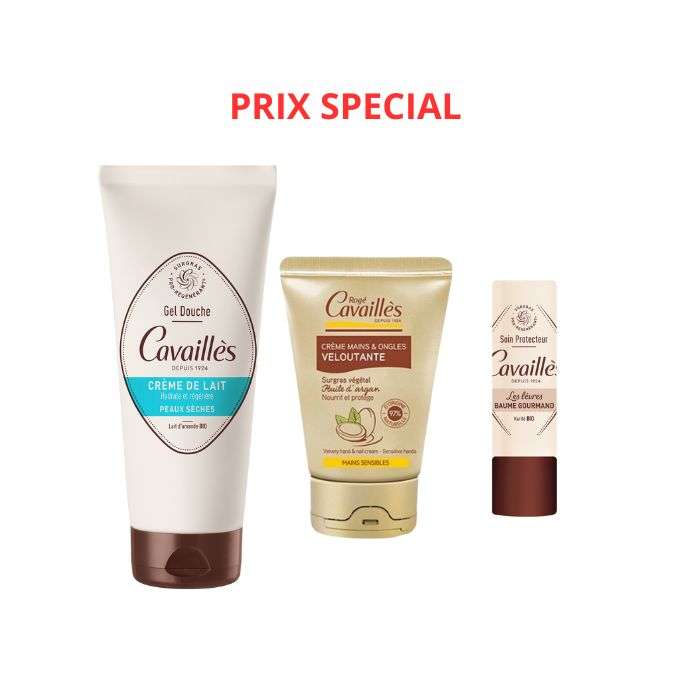 roge-cavailles-pack-gel-douche-creme-de-lait-200ml-creme-mains-veloutante-50ml-baume-levres-gourmand.jpg ROGE CAVAILLES PACK GEL DOUCHE CREME DE LAIT 200ML + CREME MAINS VELOUTANTE 50ML + BAUME LEVRES GOURMAND – Image 1