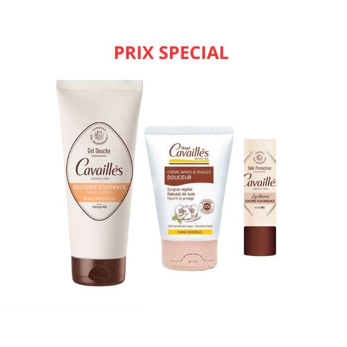 roge-cavailles-pack-gel-douche-souvenir-d-enfance-200ml-creme-mains-douceur-50ml-baume-levres-gourmand.jpg ROGE CAVAILLES PACK GEL DOUCHE SOUVENIR D'ENFANCE 200ML + CREME MAINS DOUCEUR 50ML + BAUME LEVRES GOURMAND – Image 1