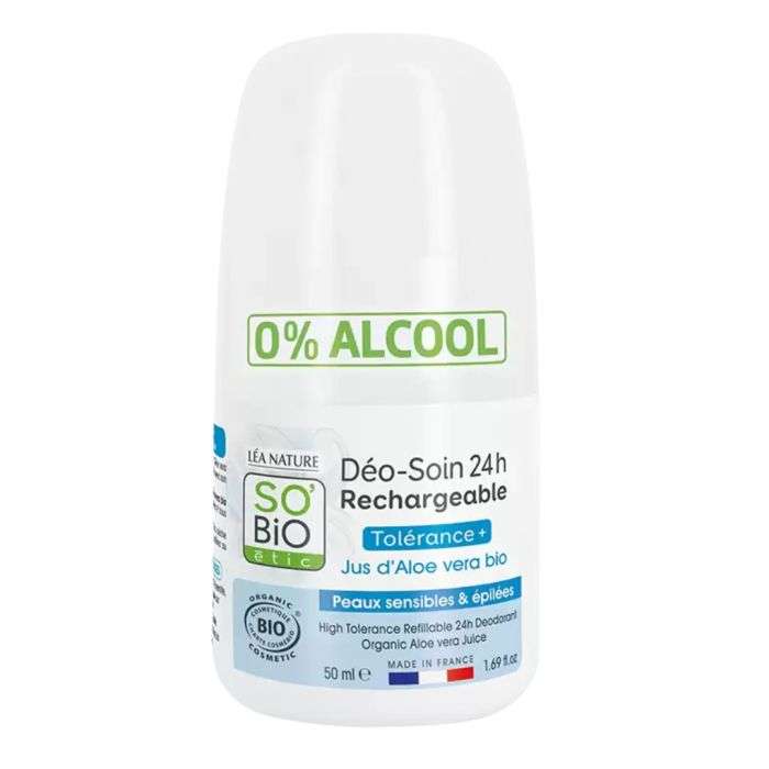 so-bio-deo-soin-24h-rechargeable-tolerance-aloe-vera-bio-peaux-sensibles-50-ml.jpg SO BIO DEO SOIN 24H RECHARGEABLE TOLERANCE + ALOE VERA BIO PEAUX SENSIBLES 50 ML – Image 1