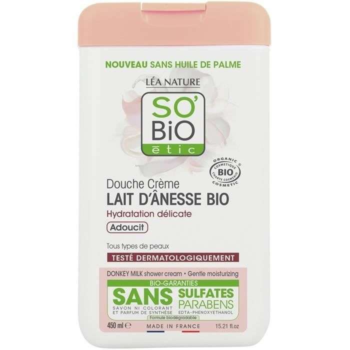 so-bio-so-bio-douche-creme-au-lait-danesse-450-ml-hygiene.jpg SO BIO DOUCHE CREME AU LAIT D'ANESSE 450 ML – Image 1