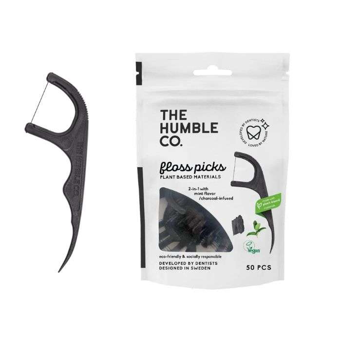the-humble-co-fil-dentaire-charbon-picks-50-pieces.jpg THE HUMBLE CO FIL DENTAIRE CHARBON PICKS 50 PIECES – Image 1