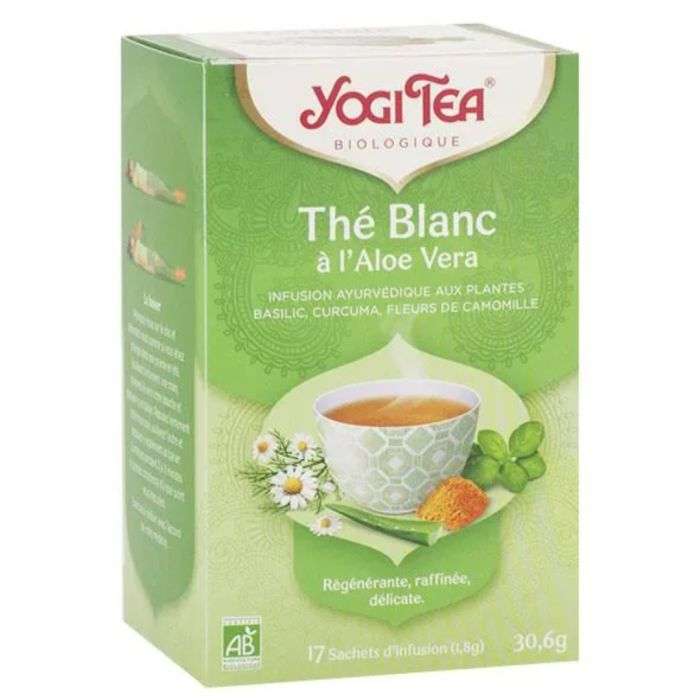 yogi-tea-yogi-tea-the-blanc-a-laloe-vera-17-sachets-the-tisanes-et-infusions.jpg YOGI TEA THE BLANC A L'ALOE VERA 17 SACHETS – Image 1